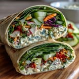 Colorful spring vegetable and hummus wraps in spinach tortillas, bursting with fresh veggies and creamy hummus for a healthy, vibrant meal.