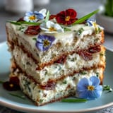 Spring Cake Lemon Edible Flowers