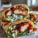 Savory, easy Crispy Chicken Caesar Wraps, perfect for a quick lunch.