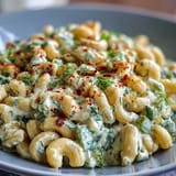 This golden, bubbly Dill Pickle Mac and Cheese is a savory comfort food dream.