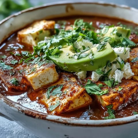 Garnished with cilantro and a drizzle of crema, steaming Sopa Azteca offers a vibrant, rustic Mexican soup served in a colorful bowl.