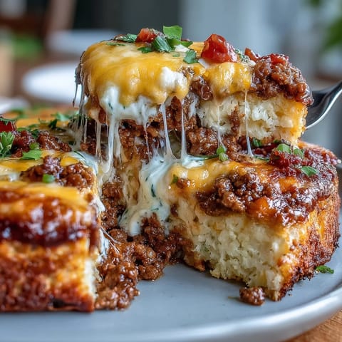 Keto Taco Casserole with Cheesy Topping and Cauliflower Rice: A low-carb Tex-Mex favorite featuring hearty ground beef, vibrant bell peppers, and a rich, cheesy crust.