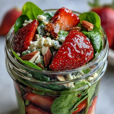 Strawberry Spinach Mason Jar