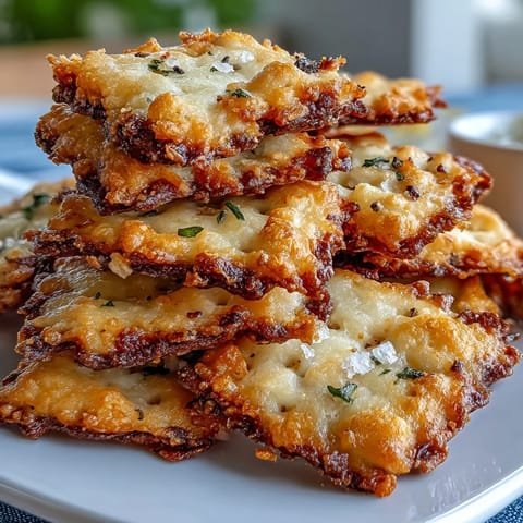 Crispy homemade sourdough Cheez-Its crackers with everything seasoning, golden and flaky, perfect for snacking or sharing at parties.  