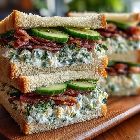 Elegant Kentucky Derby Tea Sandwich Trio with cucumber, egg salad, and ham on soft bread, perfect for Derby parties.