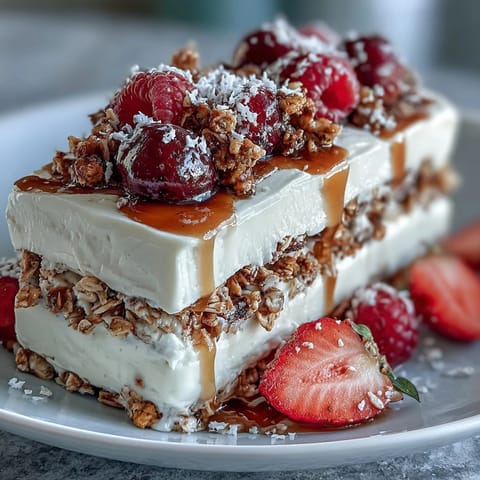 Mothers Day Brunch Yogurt Parfait Bar with Fresh Berries and Crunchy Toppings
