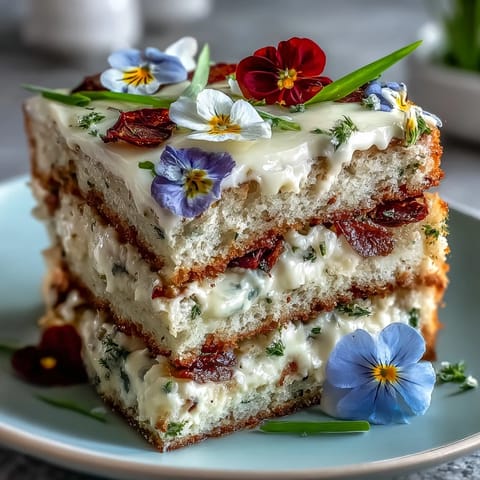 Spring Cake Lemon Edible Flowers