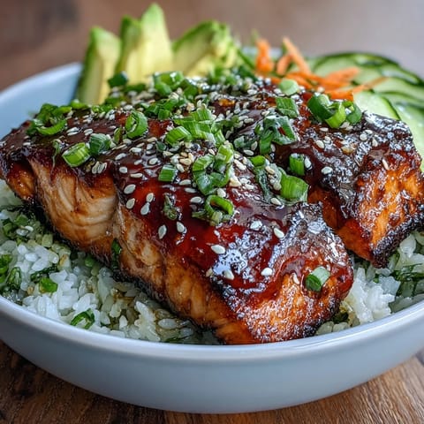 Quick and easy teriyaki salmon bowl featuring tender glazed salmon, crisp vegetables, and fluffy rice in 15 minutes.