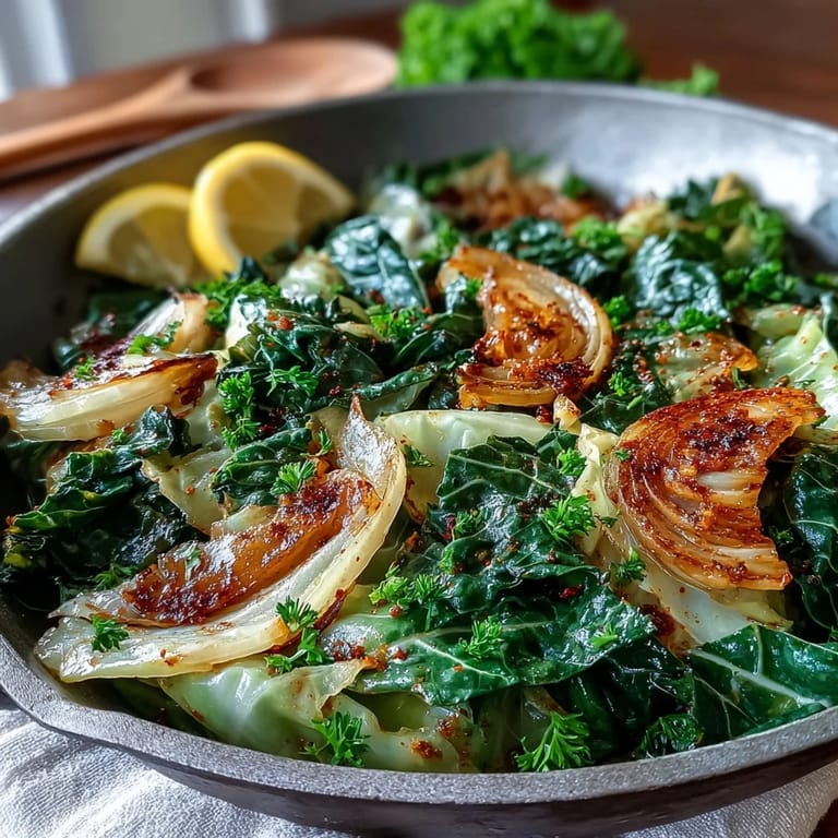 Bright bowl of Sautéed Cabbage With Garlic and Mediterranean Spices, a quick vegan side with paprika and cumin.
