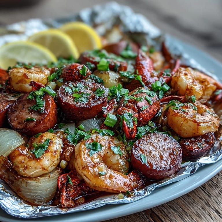 Easy grilled crawfish boil foil packets combine juicy crawfish, smoky sausage, and crisp vegetables for a flavorful Southern feast.