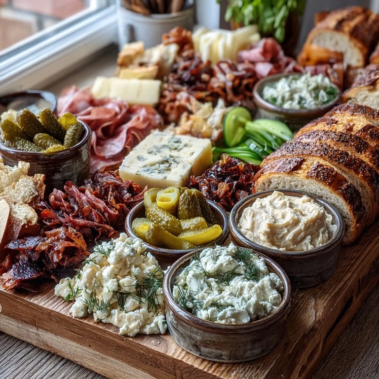 A vibrant deli sandwich spread featuring assorted breads, cured meats, cheeses, and crisp veggies for picnic enjoyment.