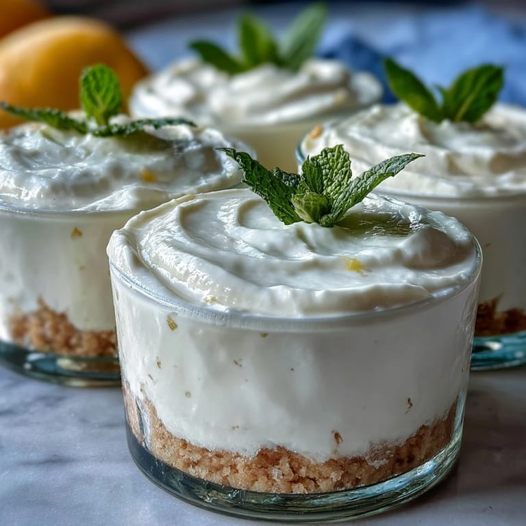 Refreshing lemon mousse cups with lemon zest curls, served alongside golden shortbread cookies for a perfect dessert pairing.