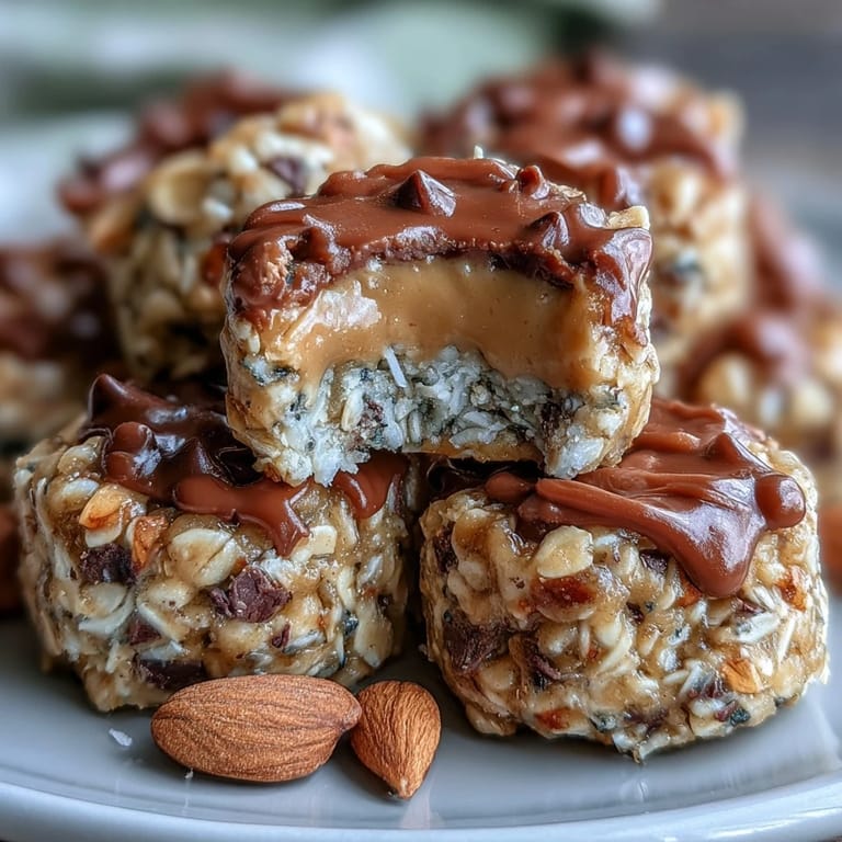 Wholesome no-bake oat bites with peanut butter, honey, and mini chocolate chips—perfect for a quick, energizing snack on the go.