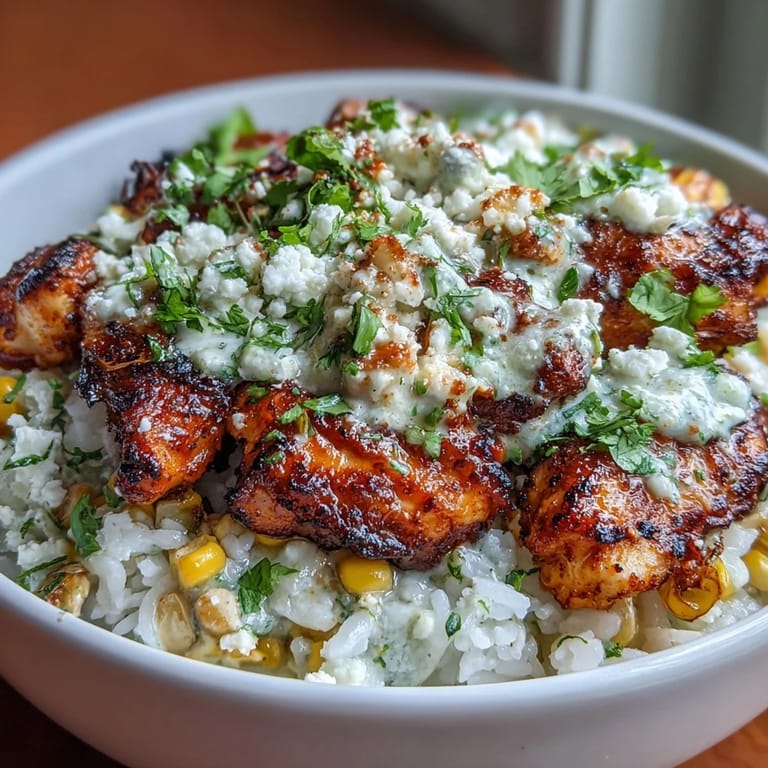Delicious Street Corn Chicken Rice Bowls, perfect for a satisfying weeknight dinner.