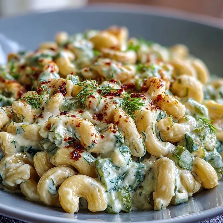 This golden, bubbly Dill Pickle Mac and Cheese is a savory comfort food dream.